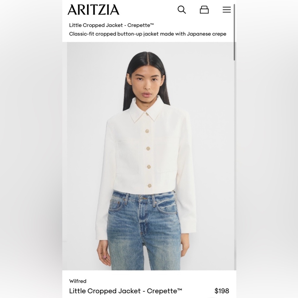 Wilfred Cream Button-Up Blazer